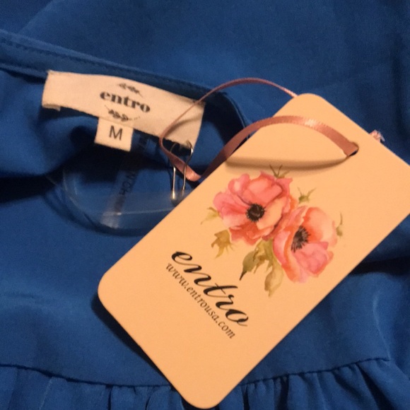 Entro blue shirt -size M - Picture 3 of 4